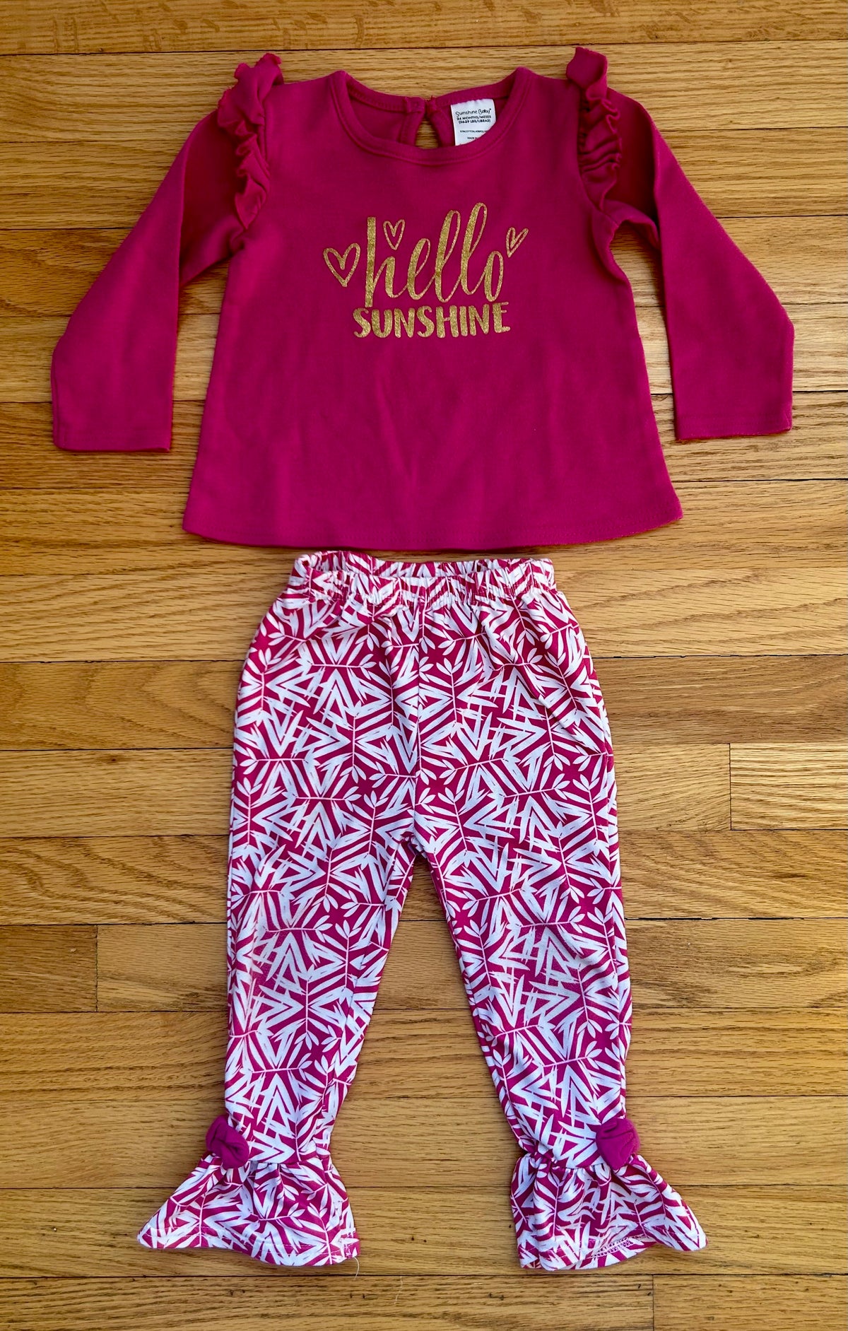 Hello Sunshine LS top w/ Soft pants (24M) - size Month - 18-24 / 24M