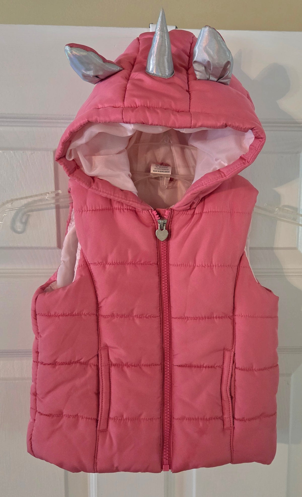 Members Mark Puffer Vest Sz 18 M, Pink - size Month - 12-18 / 18M