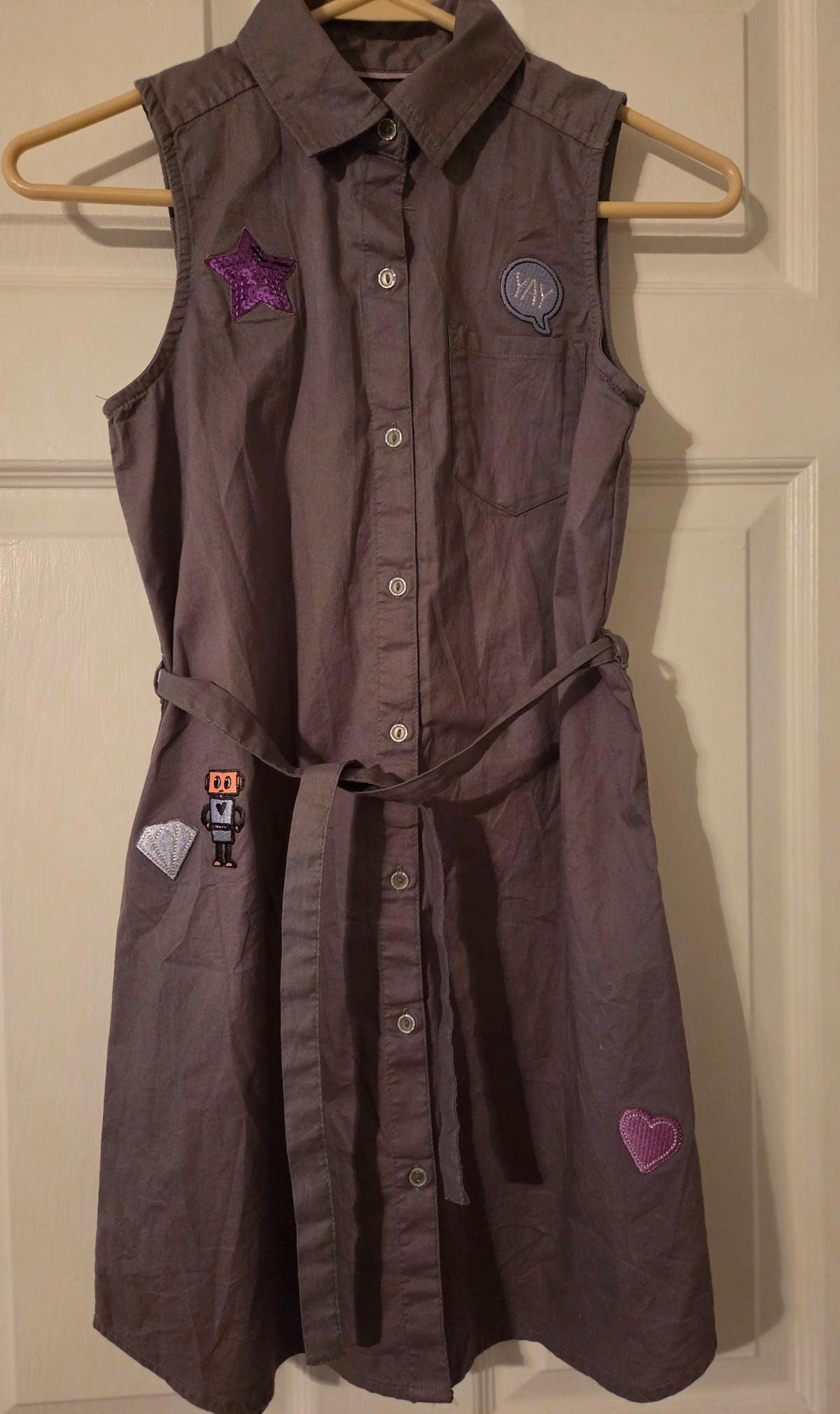 Soft You Shirt Dress Sz L/12 Dk Army Green - size Youth - 12 (L)