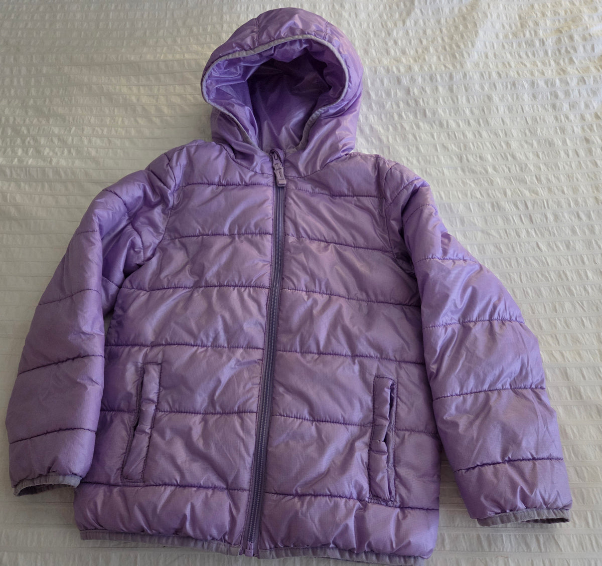 Gymboree Puffer Jacket Lavender w/attached hood - size Youth - 7 (S)