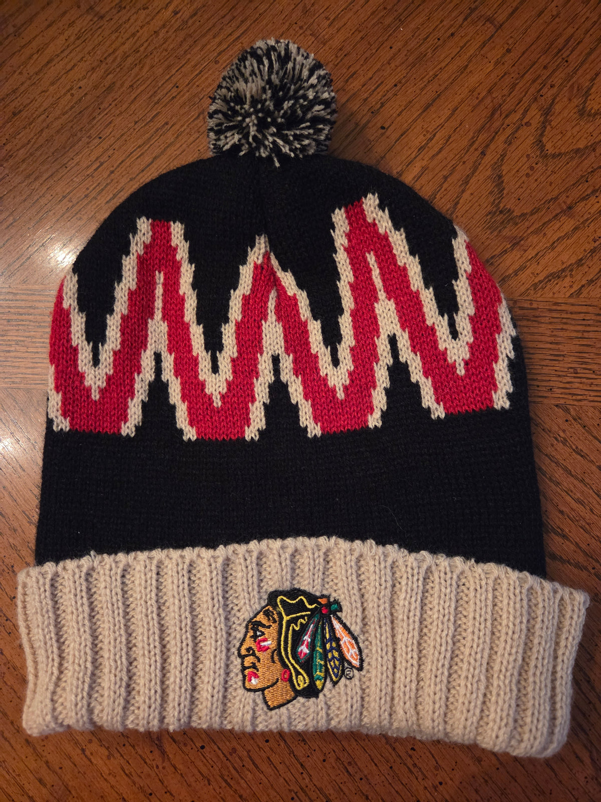 NWOT BlackHawks Knit Hat Medical logo on hat back