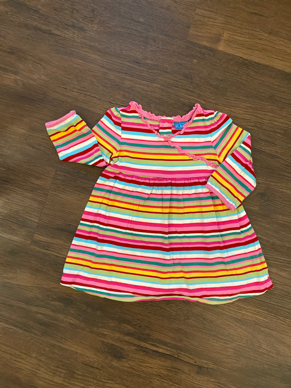 Child. Place 18M dress LS Multi stripe - size Month - 12-18 / 18M