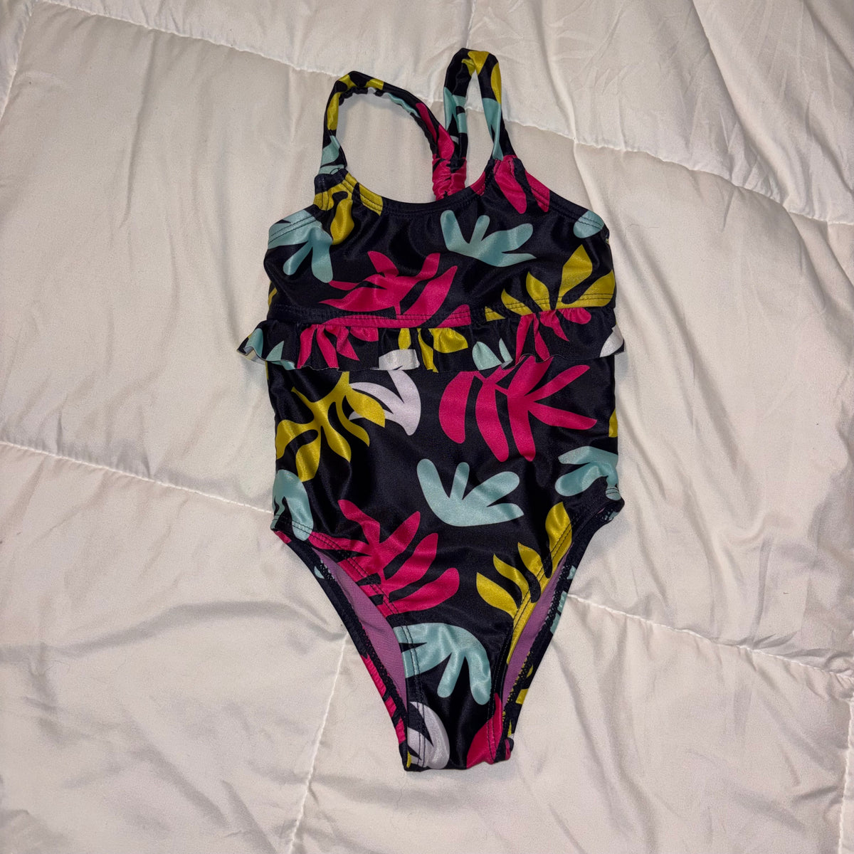 Cat&Jack one piece navy w/pink, green, blue - size Toddler - 2T