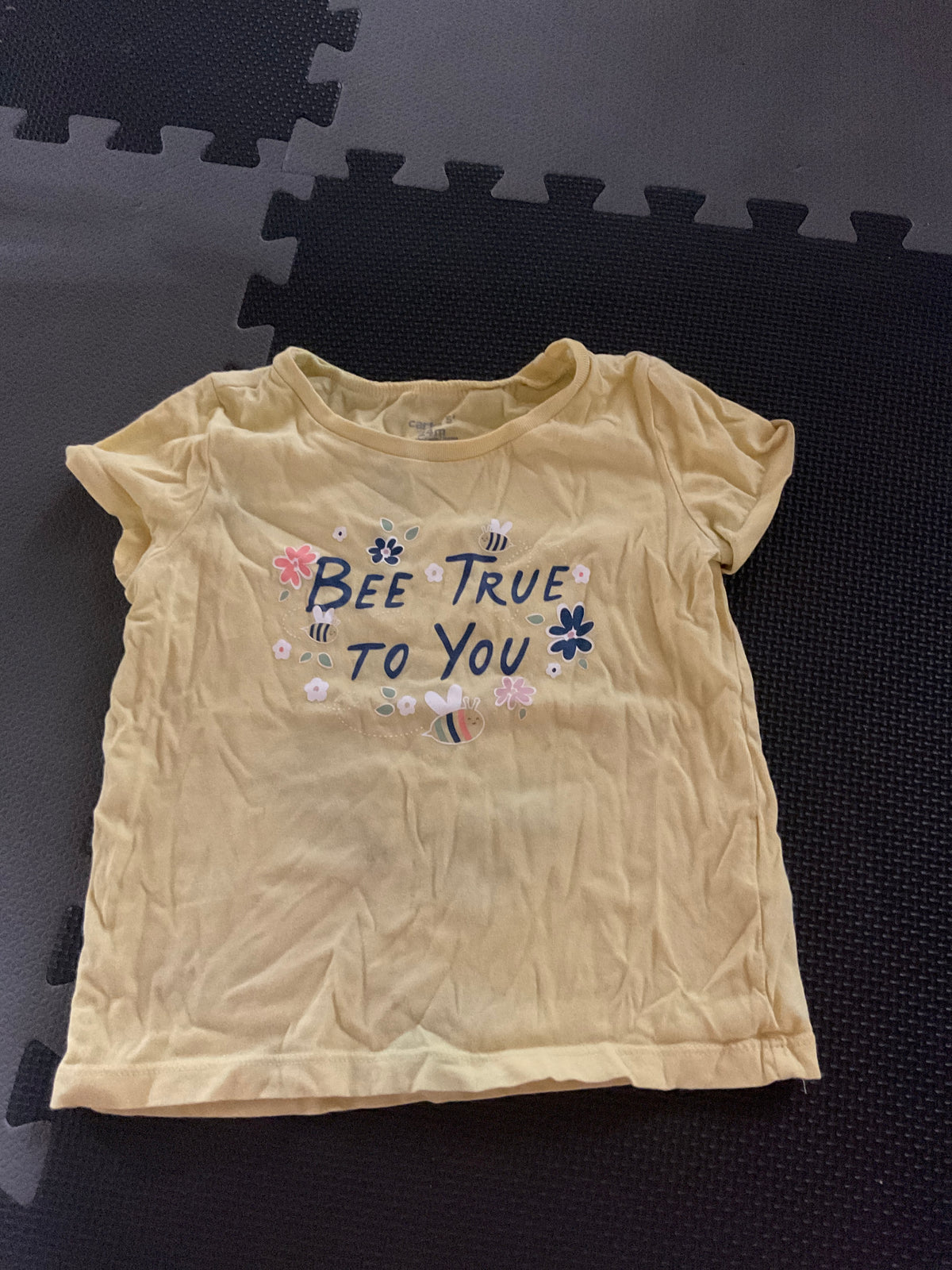 Yellow bee and flower Short sleeve shirt - size Month - 18-24 / 24M