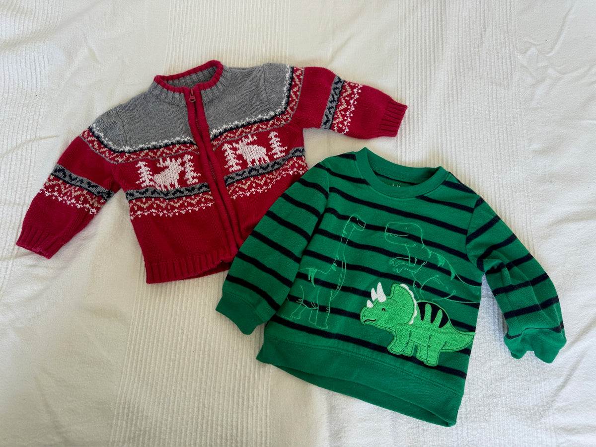 2 Baby Sweaters, VGUC Cool Weather Essentials! - size Month - 6-9 / 9M