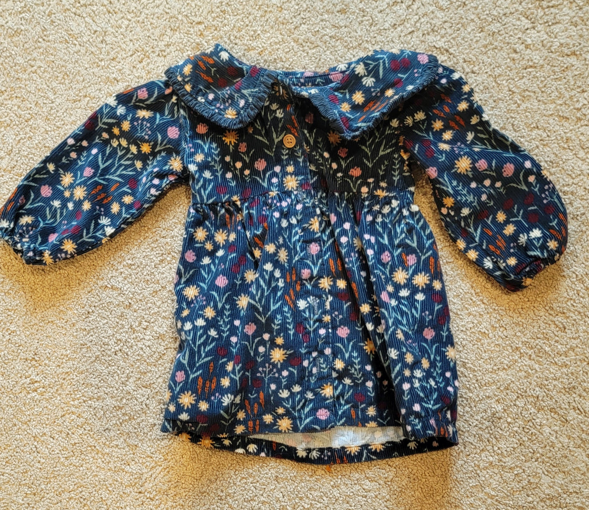 EUC Little Co. 6m Corduroy Wildflwer Dress - size Month - 3-6 / 6M