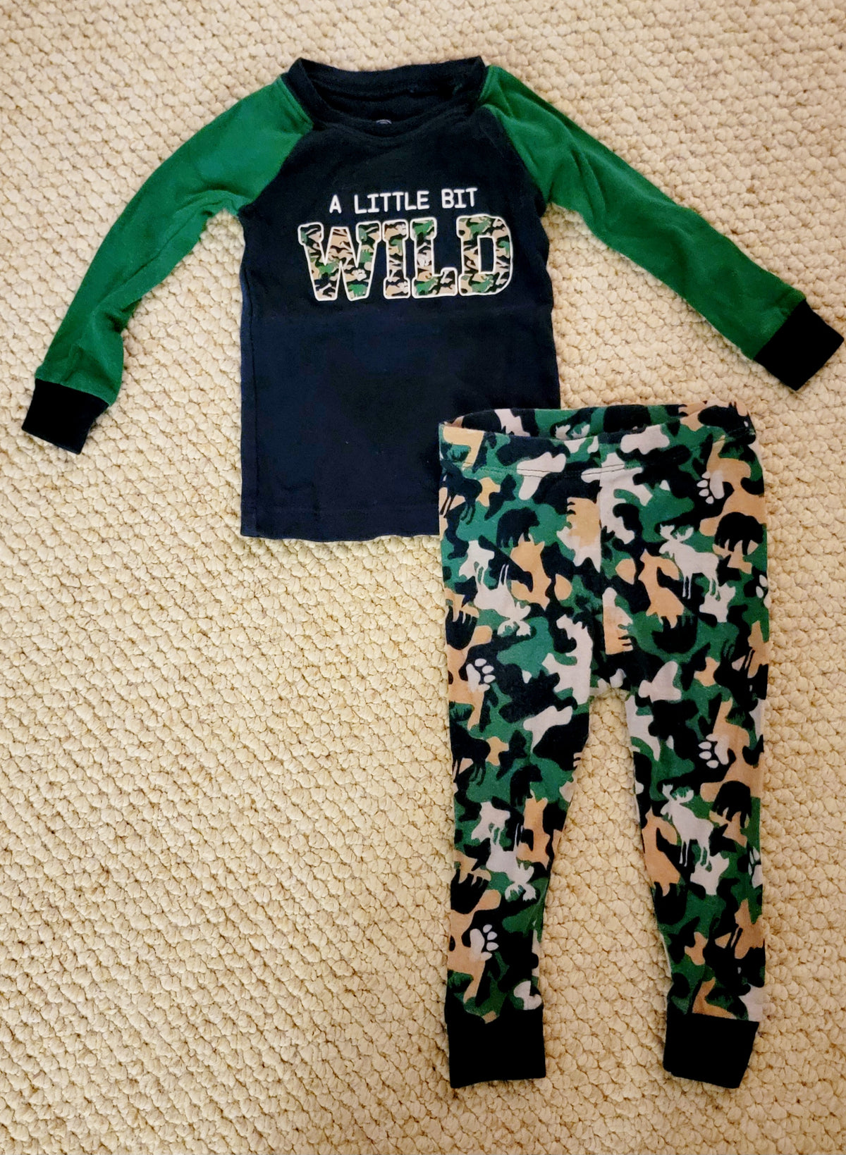 VGUC 12m LS Pajama Wild Wonder Nation Set - size Month - 9-12 / 12M
