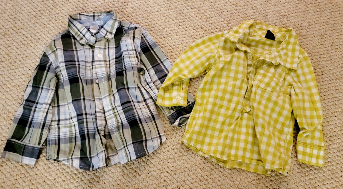 VGUC LS 12-18m Collar Dress Shirt Lot - size Month - 12-18 / 18M