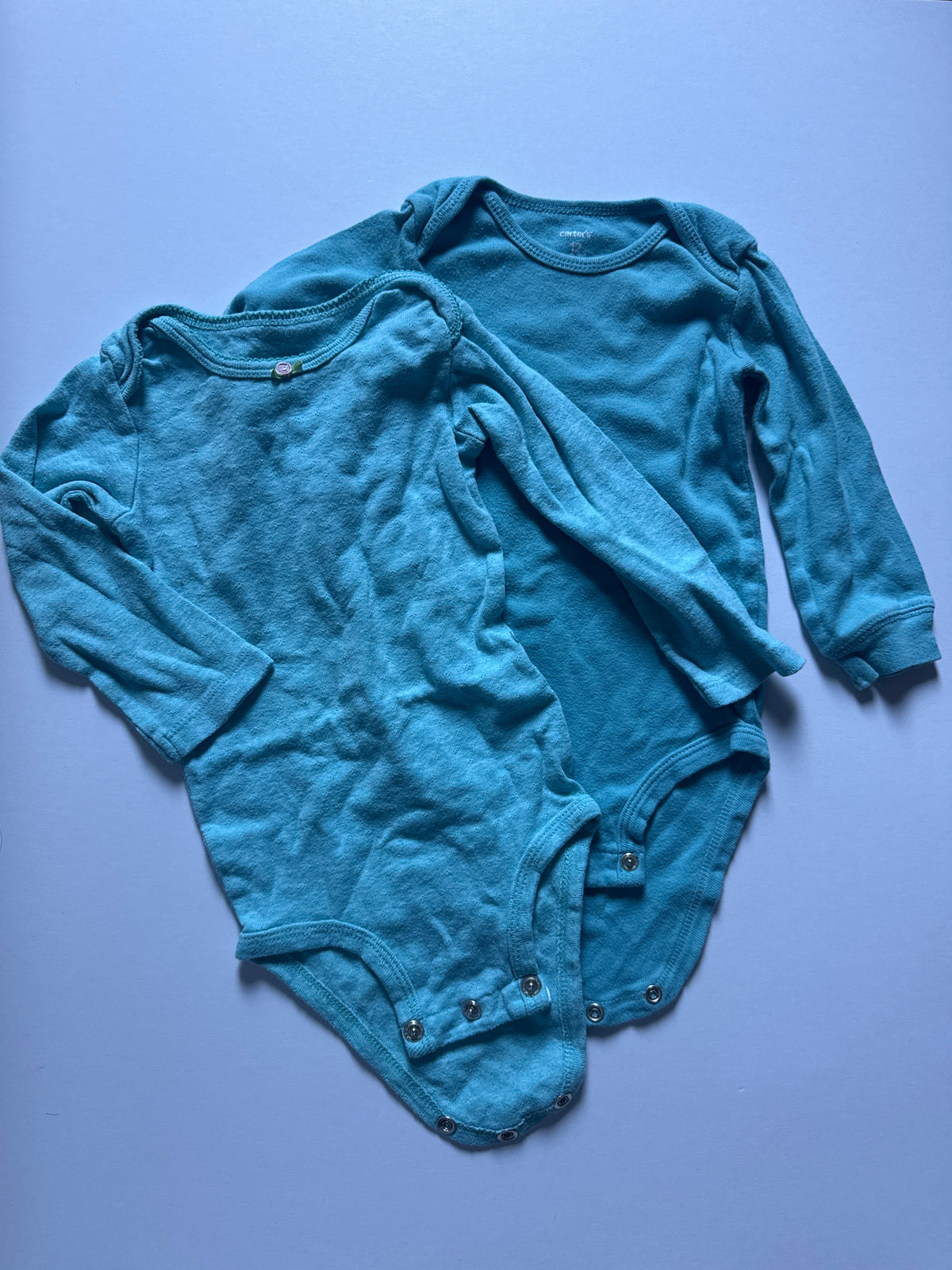 Teal Coordinating Onesie GUC - Carter's 12 months - size Month - 9-12 / 12M