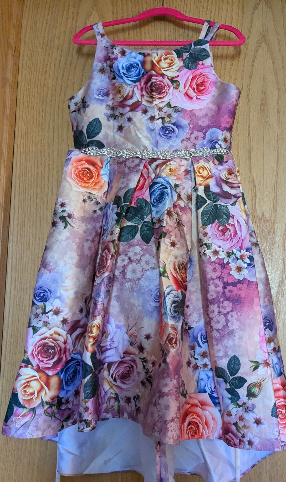 Colorful Floral Dress Rare Edition Sleeveless - size Youth - 10 (L)