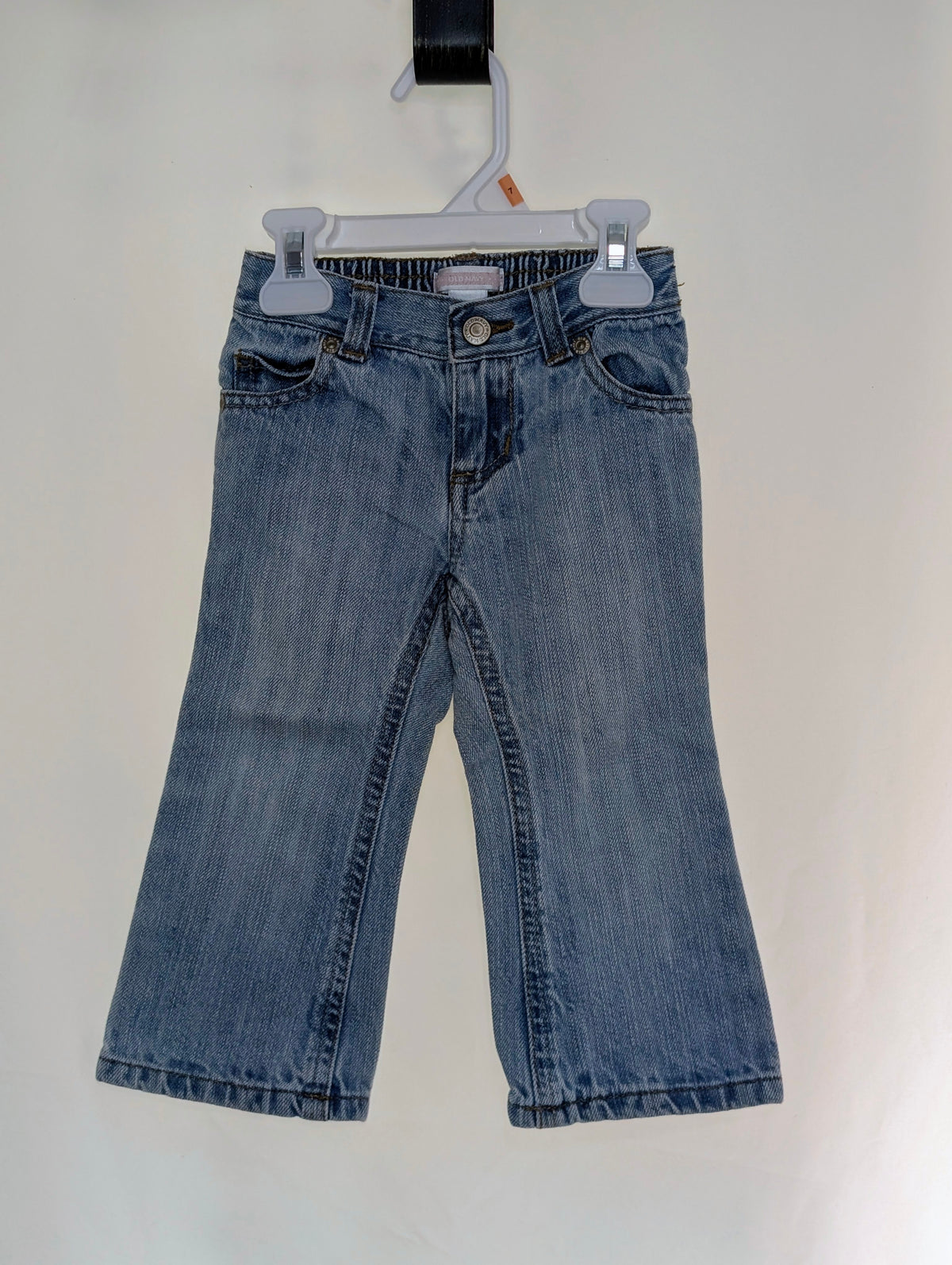 VGUC ON elastic waist denim jeans, light blue, - size Month - 18-24 / 24M