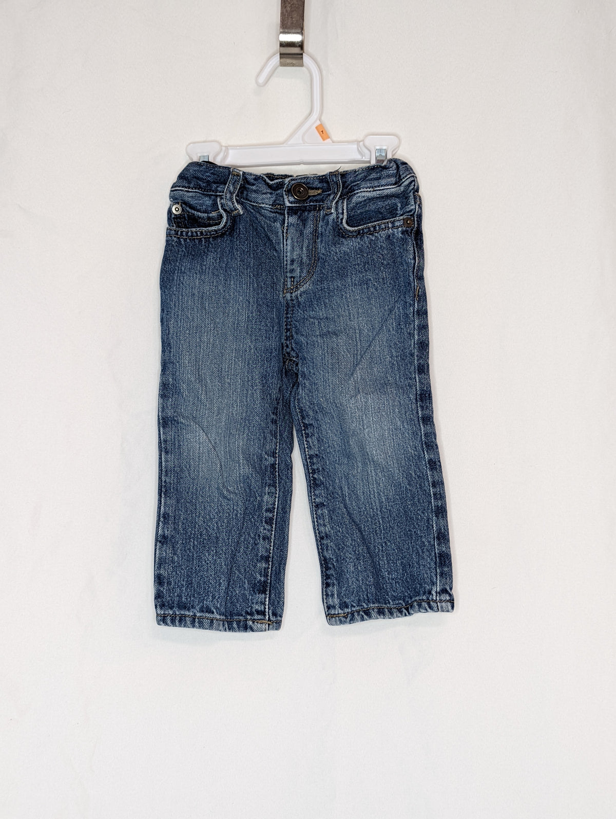 EUC CP bootcut jeans, med blue, adjust. waist - size Month - 12-18 / 18M