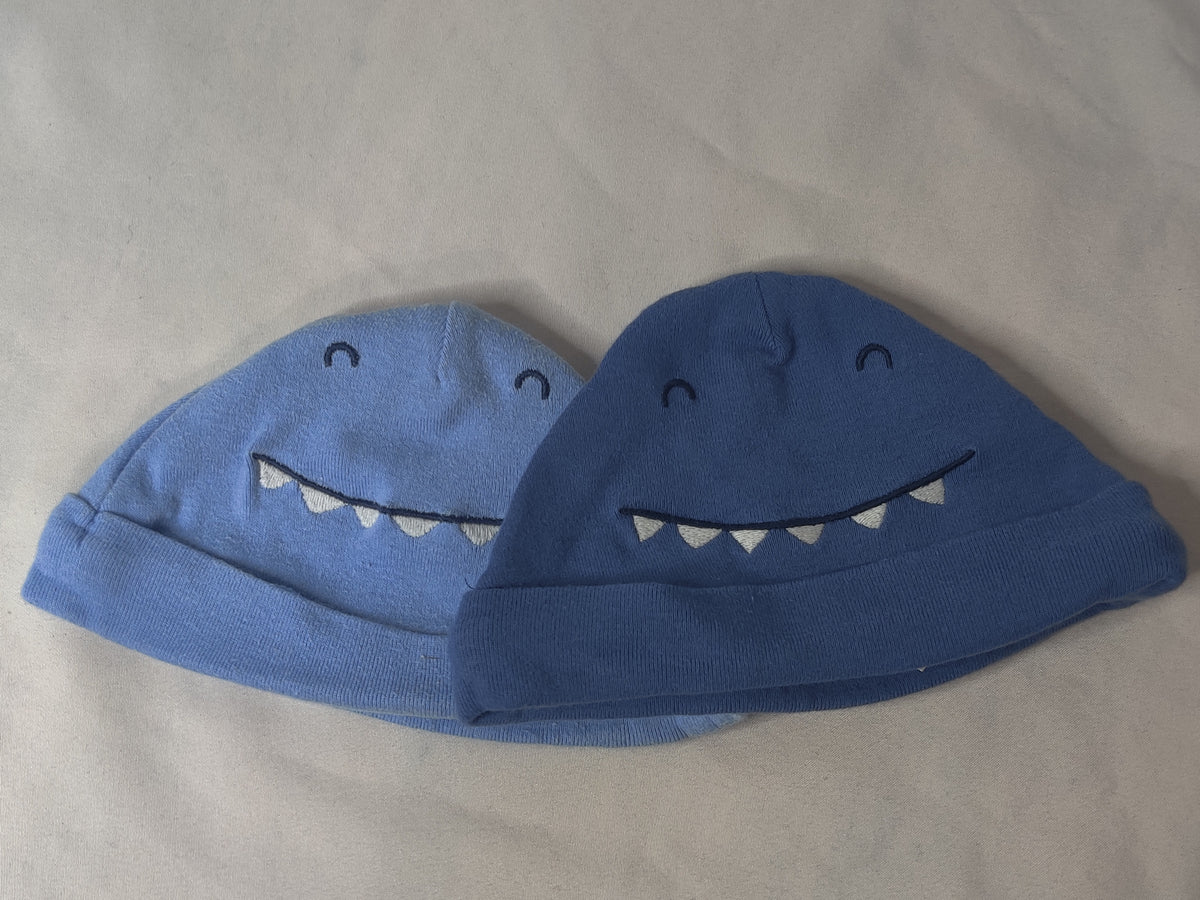 VGUC Carter infant hats blue & light blue - size Month - 0-6