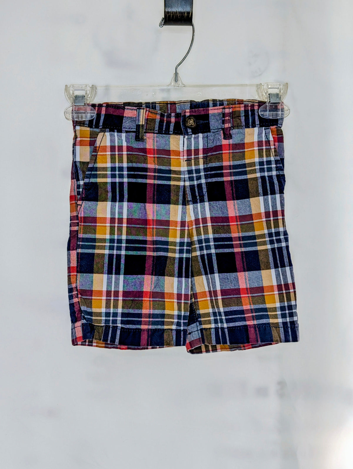 EUC Carter cotton shorts navy/red/white/dk yellow - size Toddler - 4T