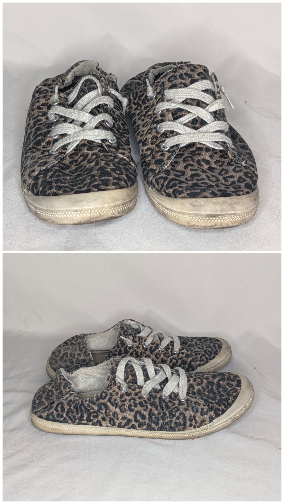 GUC Torrid ruched sneakr leopard print, elastic - size Shoes - Adult 9