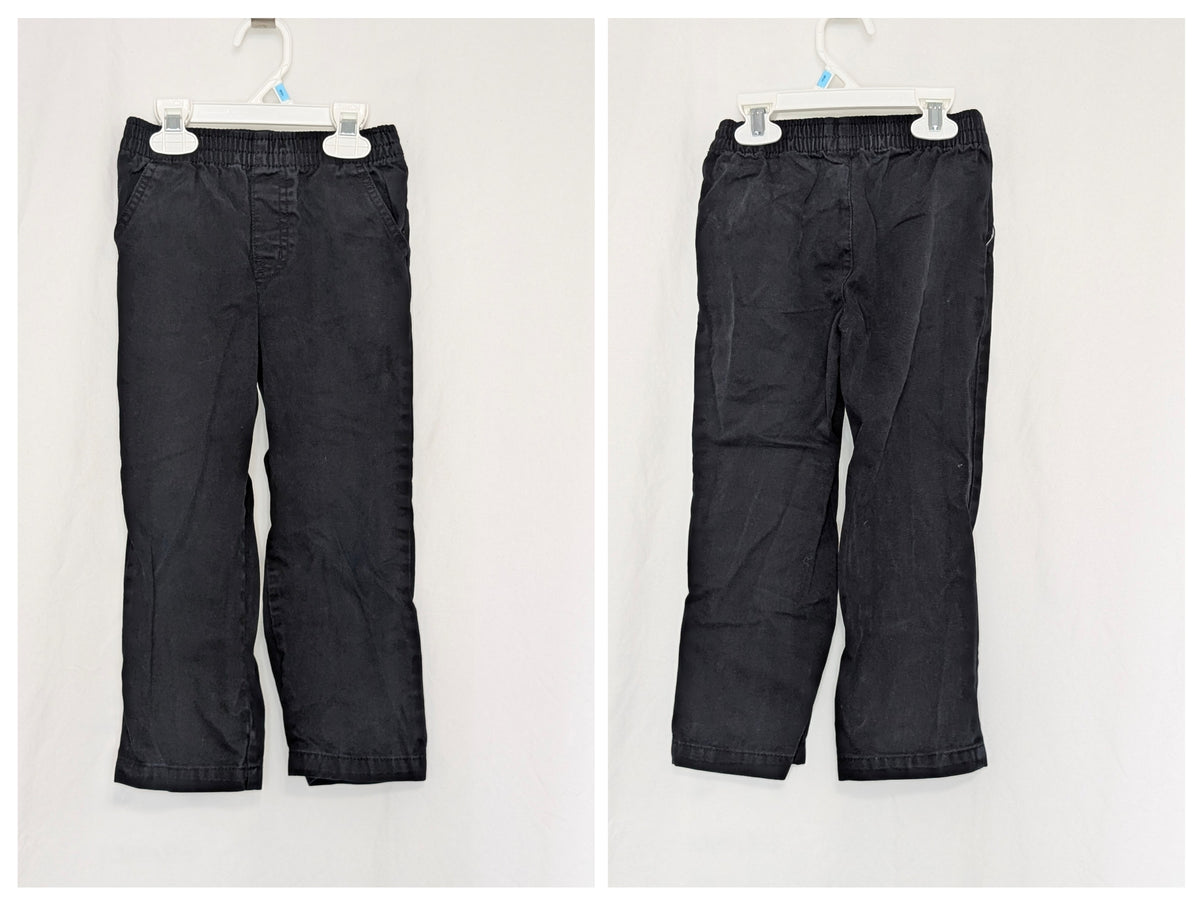 VGUC OkieDokie black twill pants, 2 pockets, - size Youth - 4 (XS)