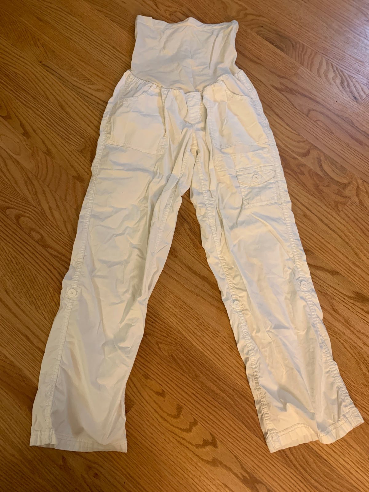 White Casual Pants Motherhood Maternity - size Women - L (12/14)