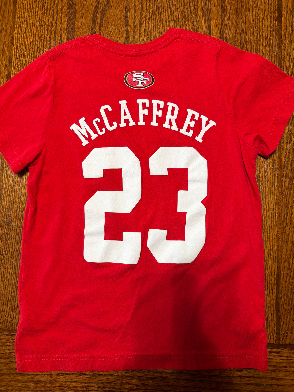 McCraffrey tee Jersey #23 San Francisco 49ers - size Youth - 10 (L)
