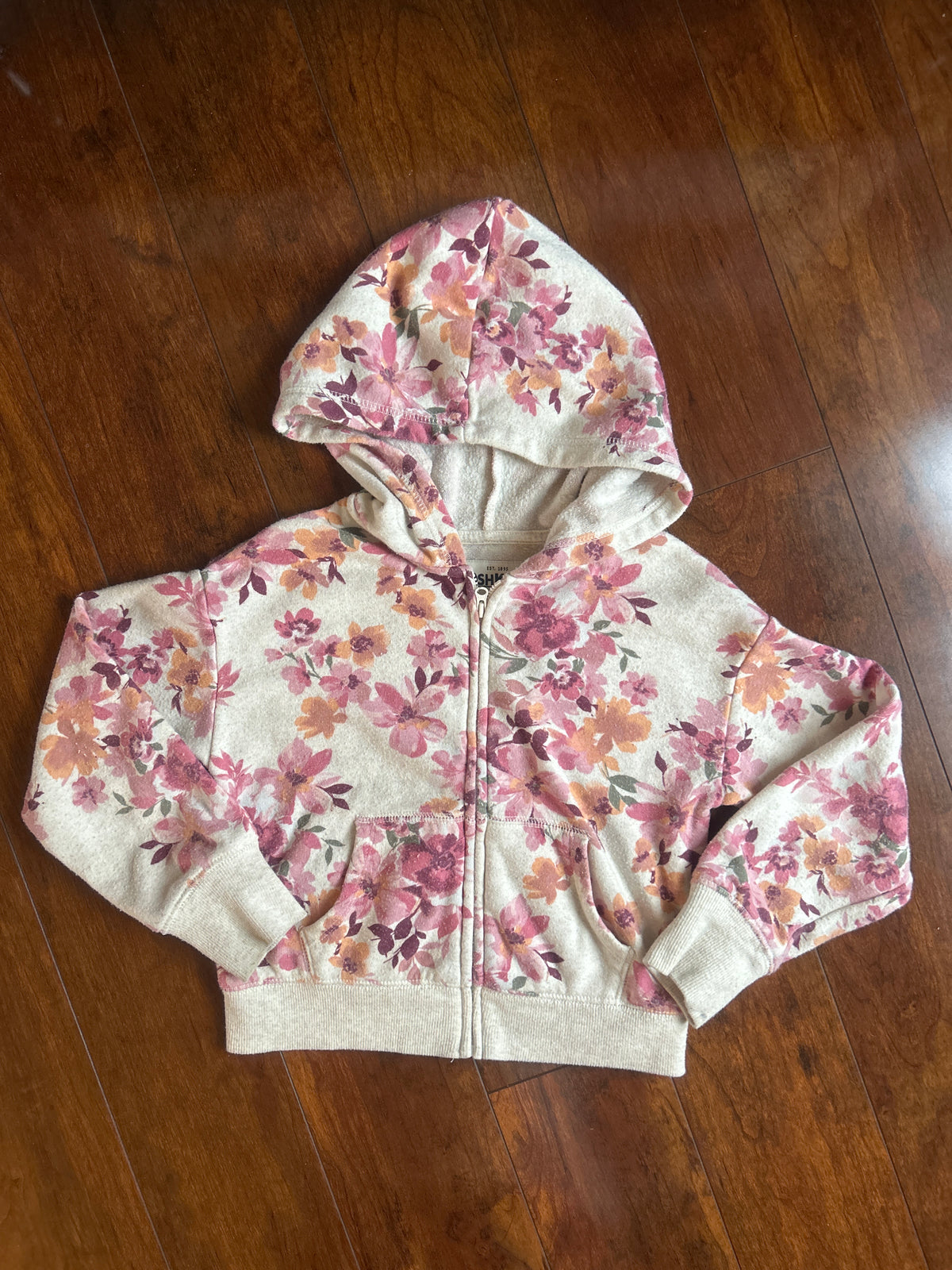 Jumping Beans zip up GUC w/hood light weight - size Youth - 6 (S)