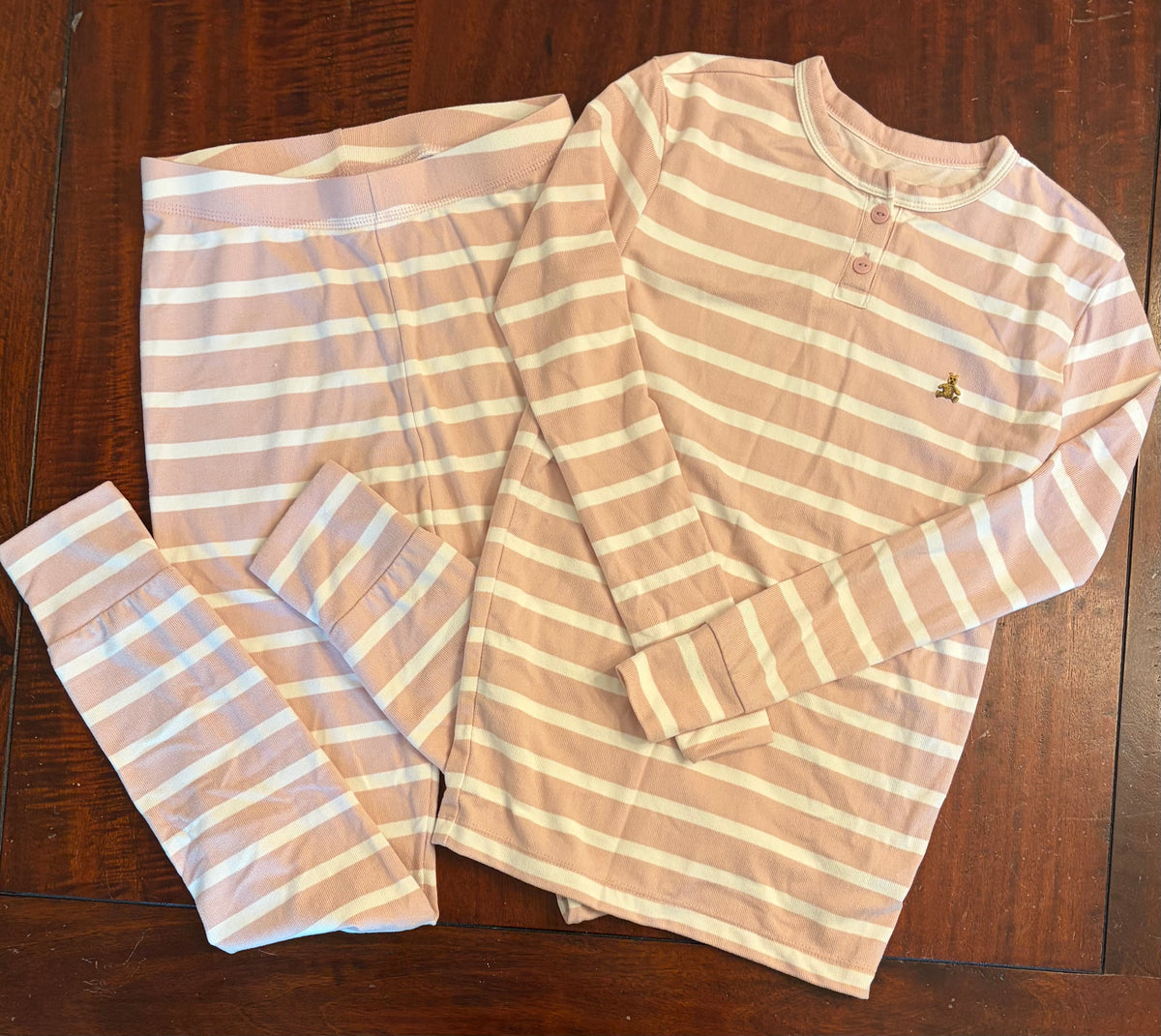 GAP LONG SLEEVE PAJAMAS SOFT POLIESTER EUC BLUSH - size Youth - 12 (L)