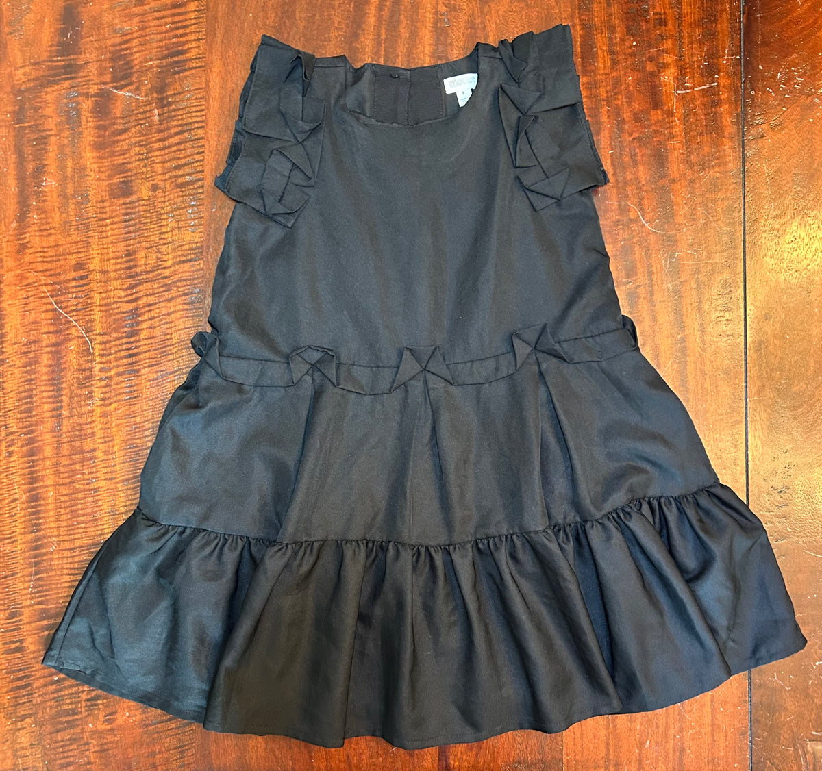 GYMBOREE BLACK DRESS COTTON EUC NON STREACH - size Youth - 5 (XS)