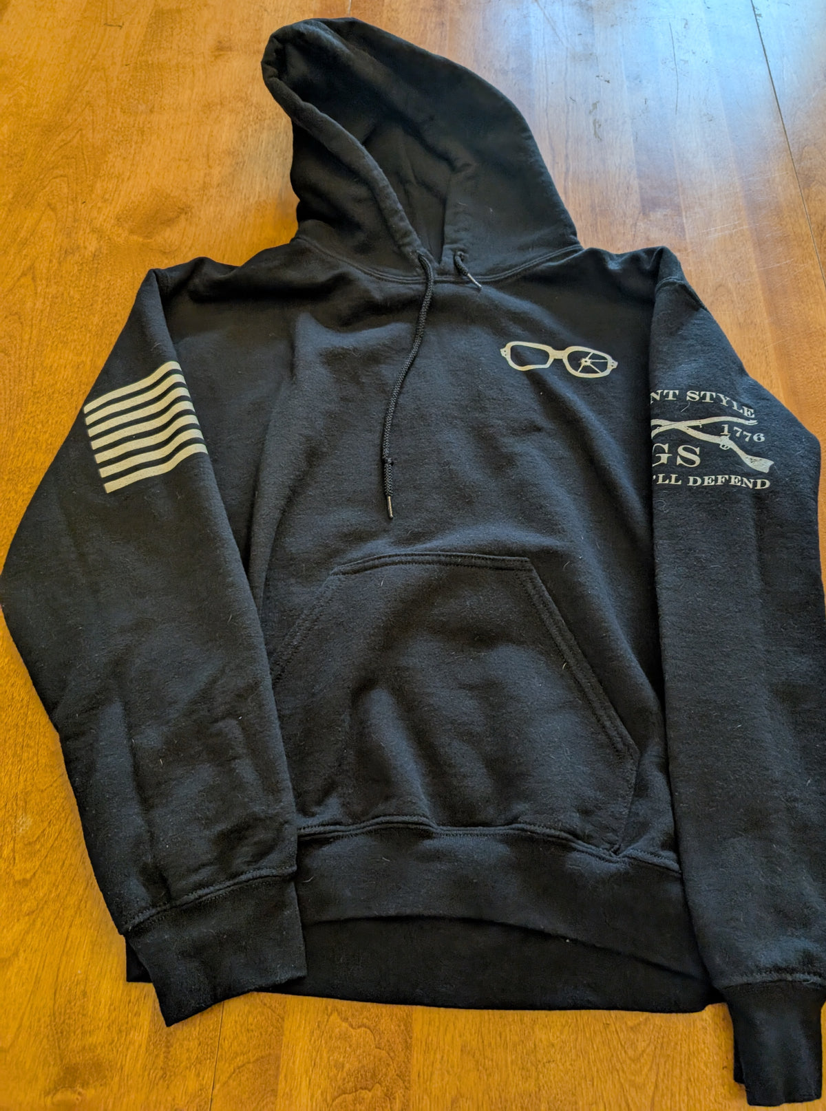 Grunt style hoodie black You'll shoot your eye ou - size Teen/Men - S (29-31)