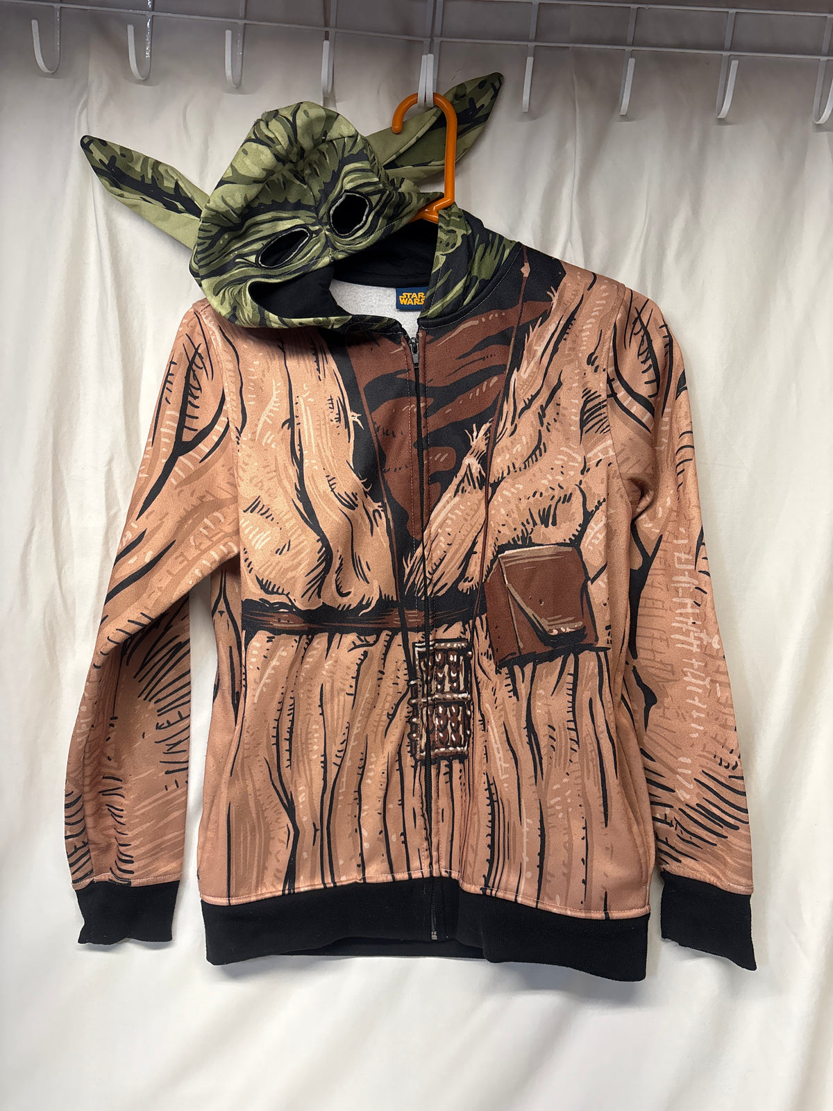 Star Wars Yoda zip hooded sweatshirt w/ eye - size Youth - 14 (XL)