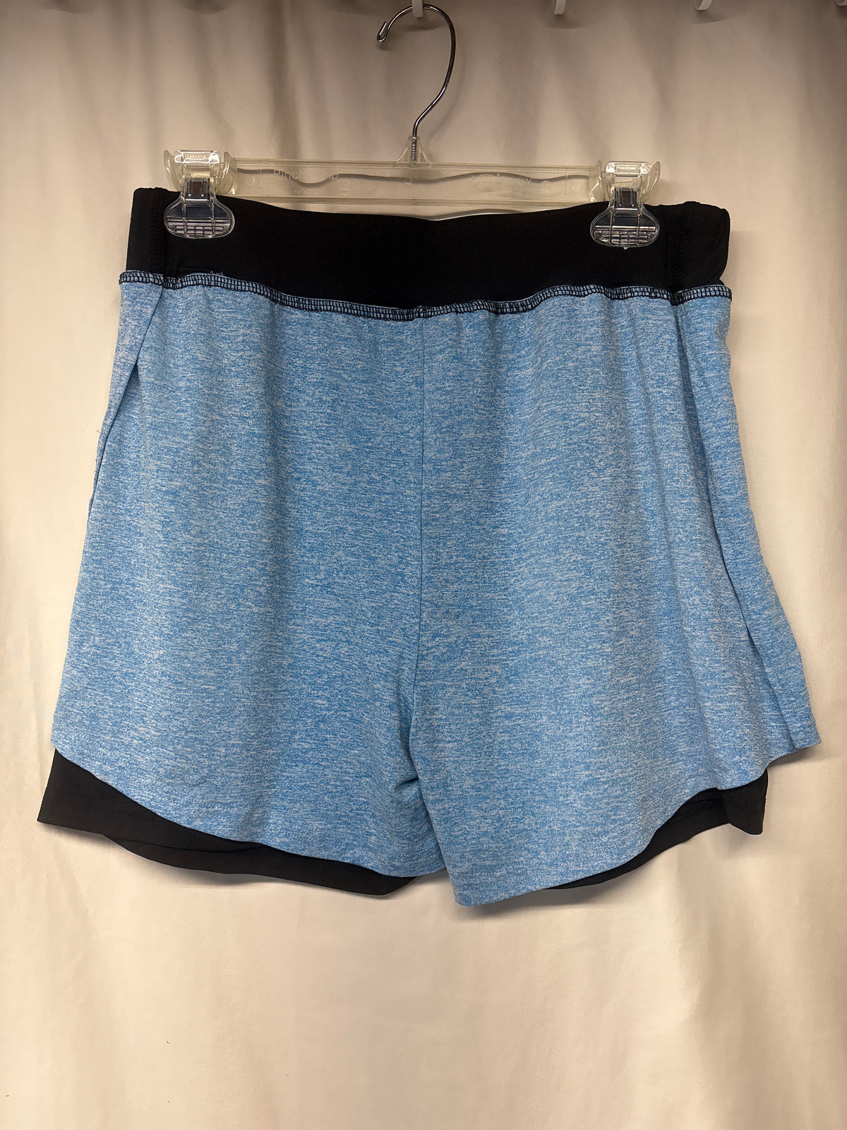 Double-layer blue/black heathered running shorts - size Women - S (4/6)