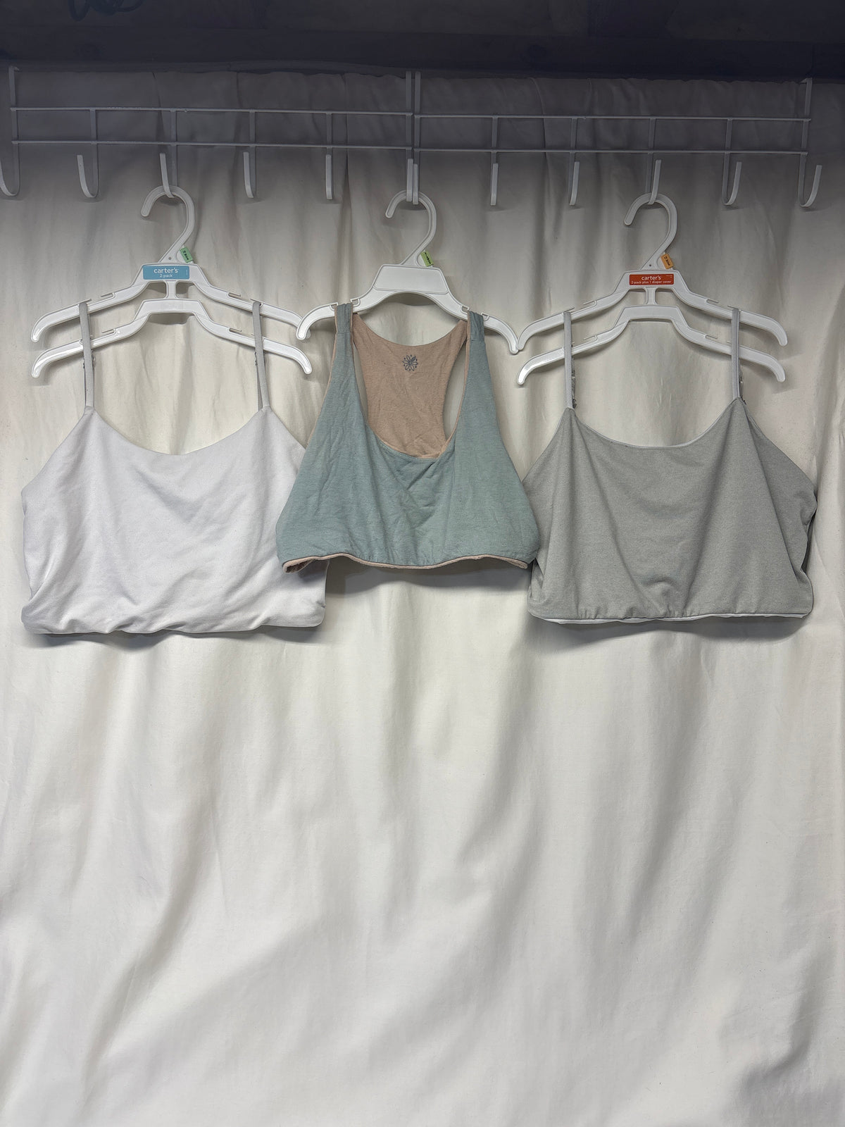Bleuet reversible sports bras - 2 grey/white & - size Youth - 18 (XXL)
