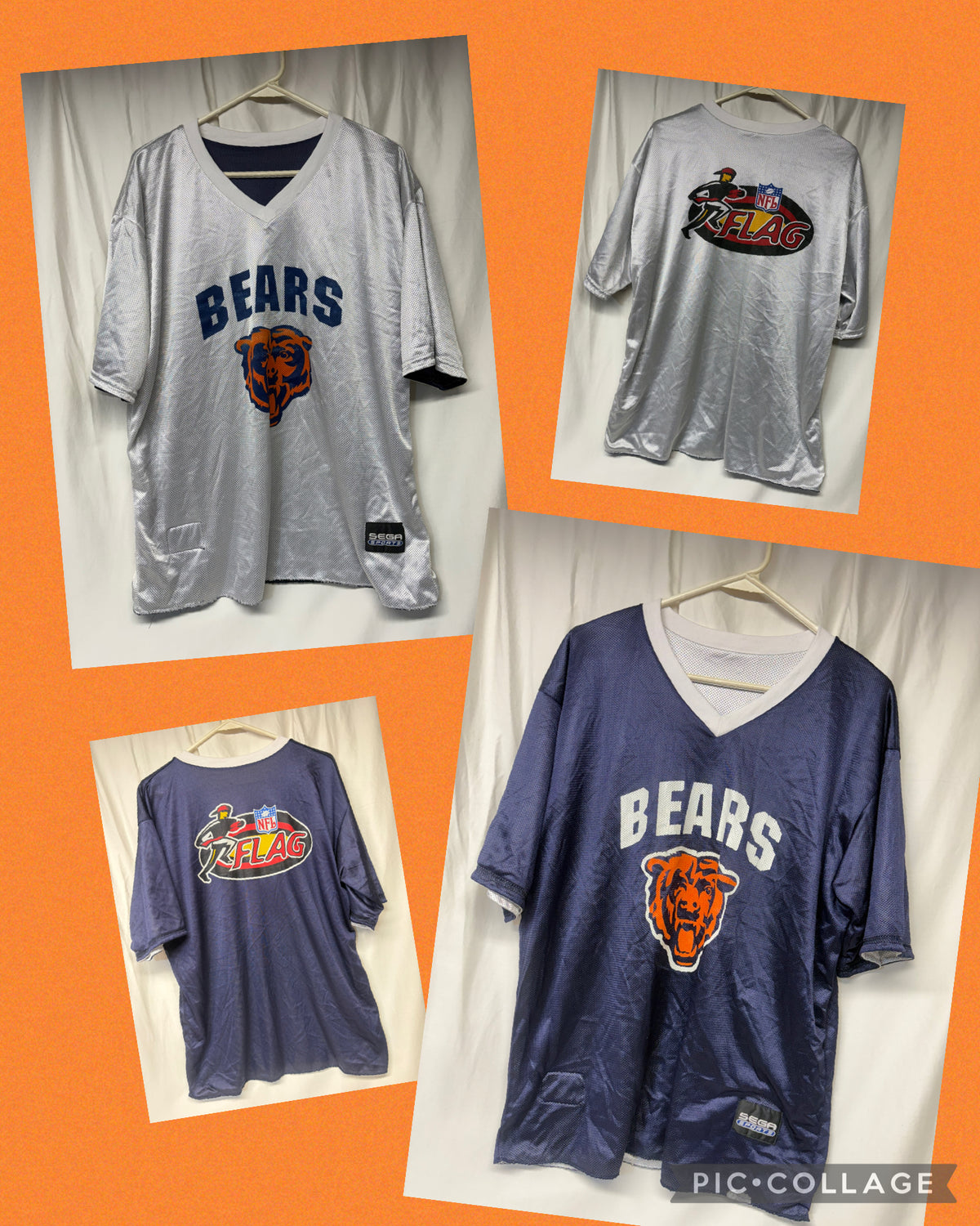 Bears flag football reversible jersey - size Teen/Men - L (36-38)