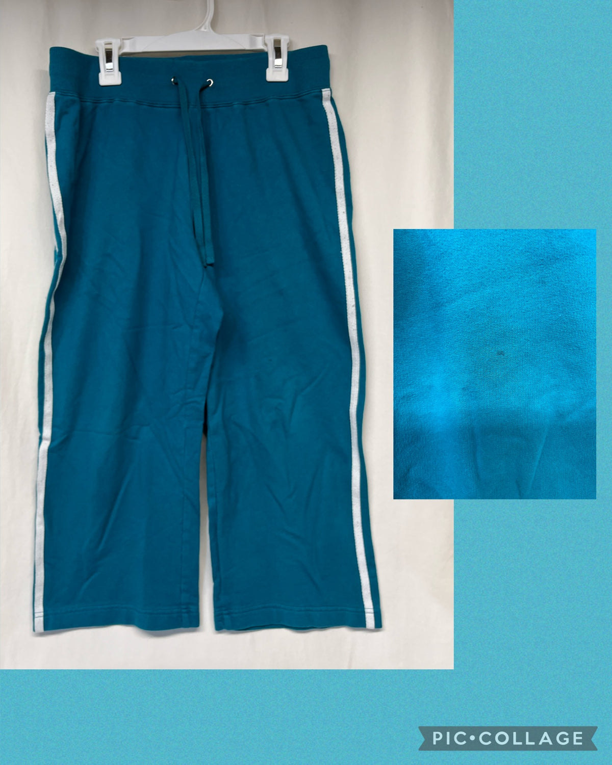 SB Active turquoise capri wide-leg sweats w/ - size Women - S (4/6)