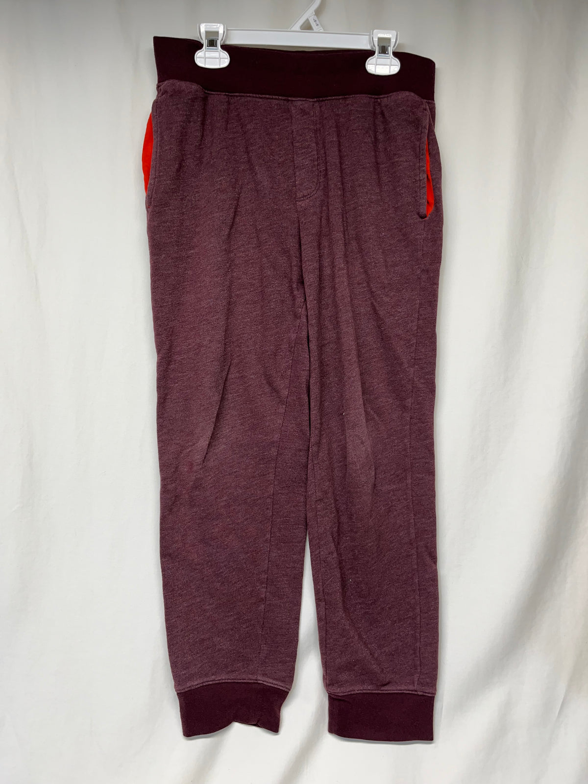 Athletic Works maroon sweatpants w/ orange - size Youth - 14 (XL)