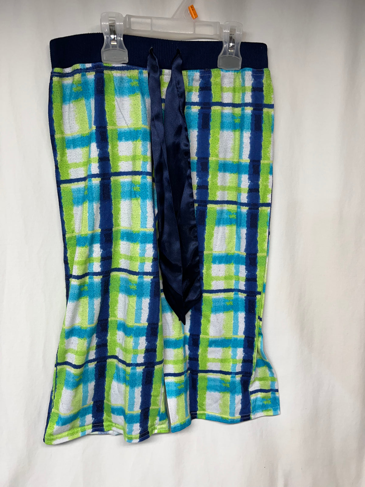 Justice lime navy white turquoise capri sleep - size Youth - 14 (XL)