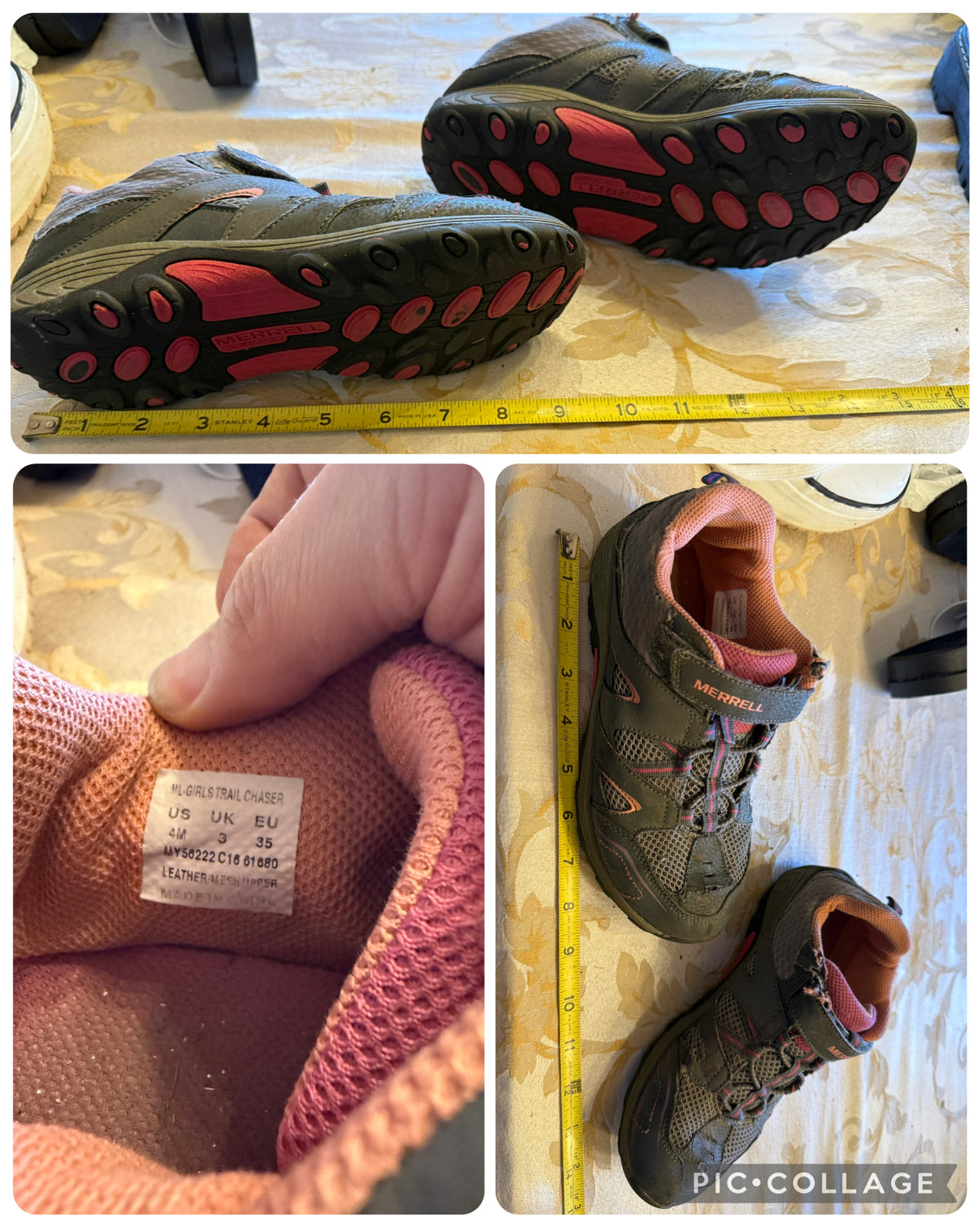 Merrell low rise GUC Grey pink coral - size Shoes - Kids 4