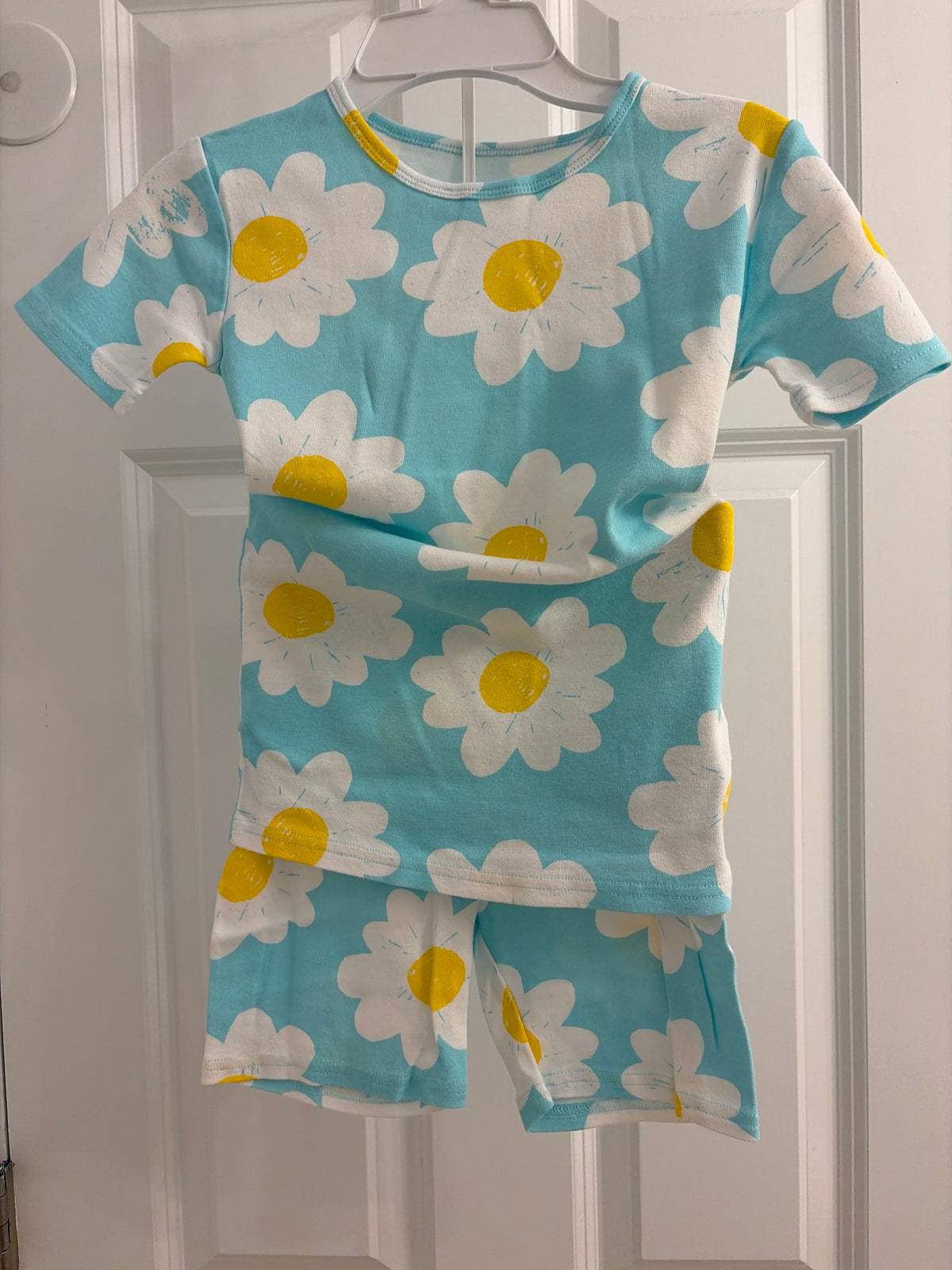 New CP 2 piece pajama Floral blue yellow - size Youth - 12 (L)