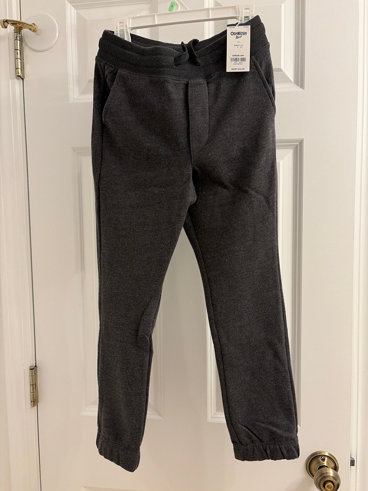 New osh kosh joggers Gray fleece sweatpants - size Youth - 8 (M)