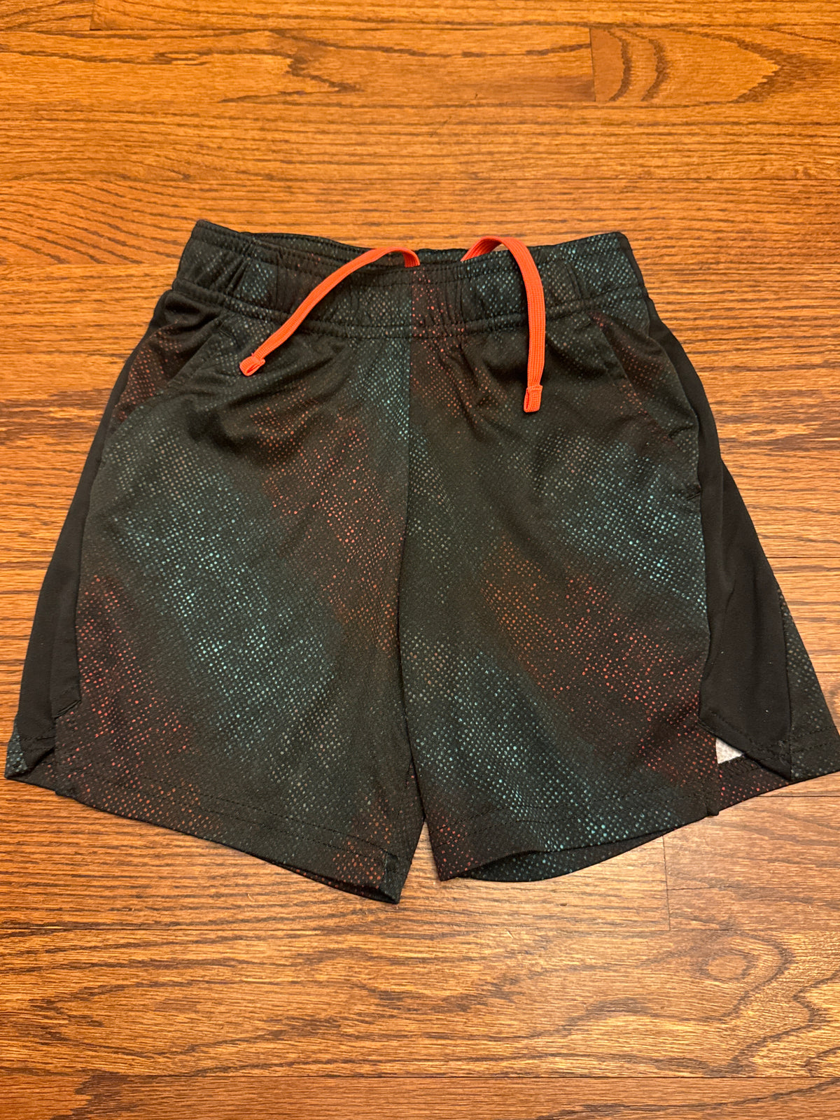 All in Motion Orange teal speckled shorts - size Youth - 4 (XS)