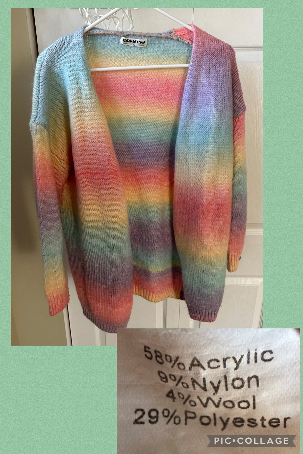 Pastel cardigan Ecowash TagXL fit older teen-WXS - size Women - XS (0/2)