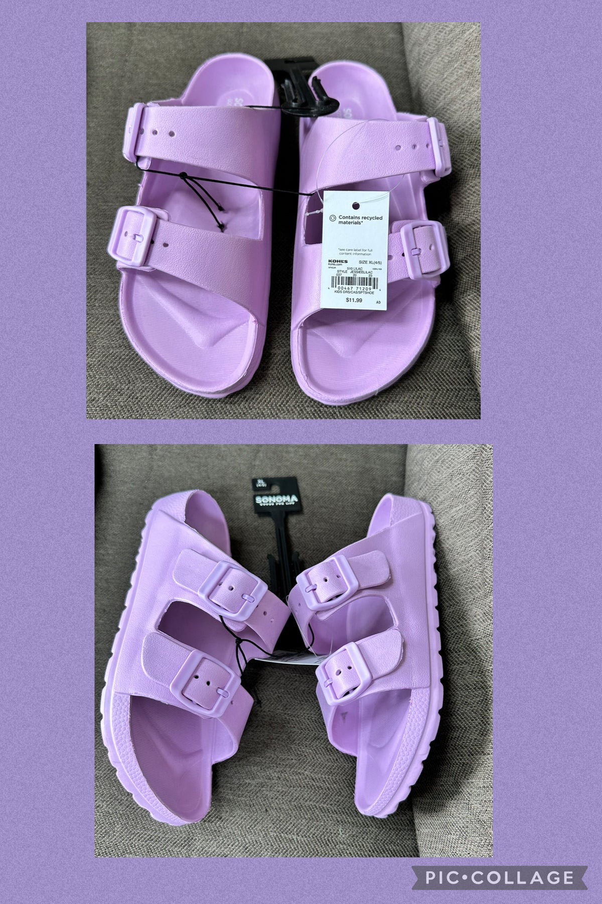 New Sonoma purple sandal Tagged 4/5 fits 5+ - size Shoes - Adult 5