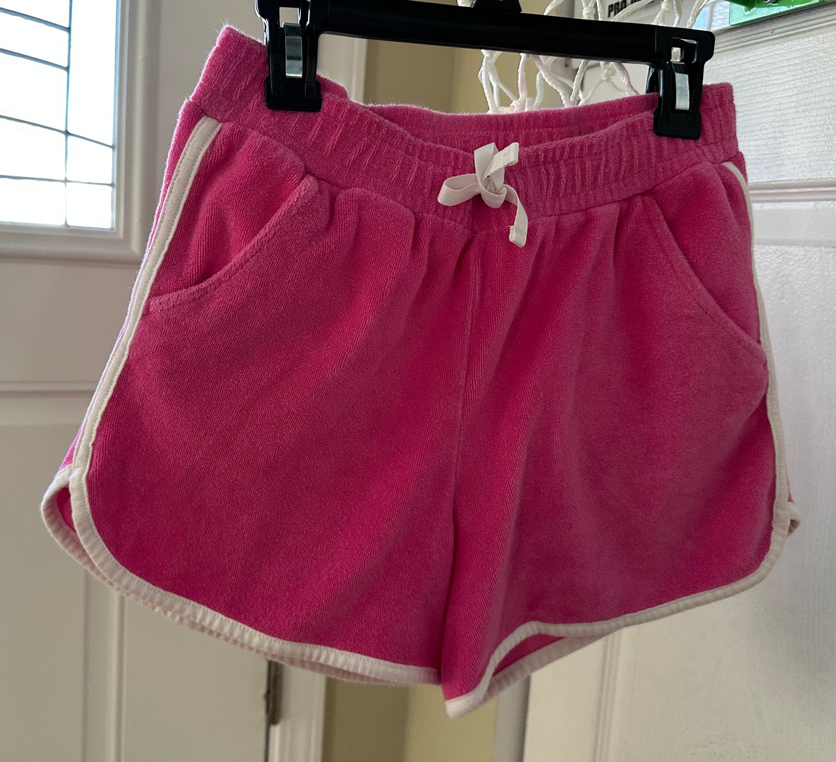10/12 cat & Jack shorts Terry cloth pink VGUC - size Youth - 10 (L)