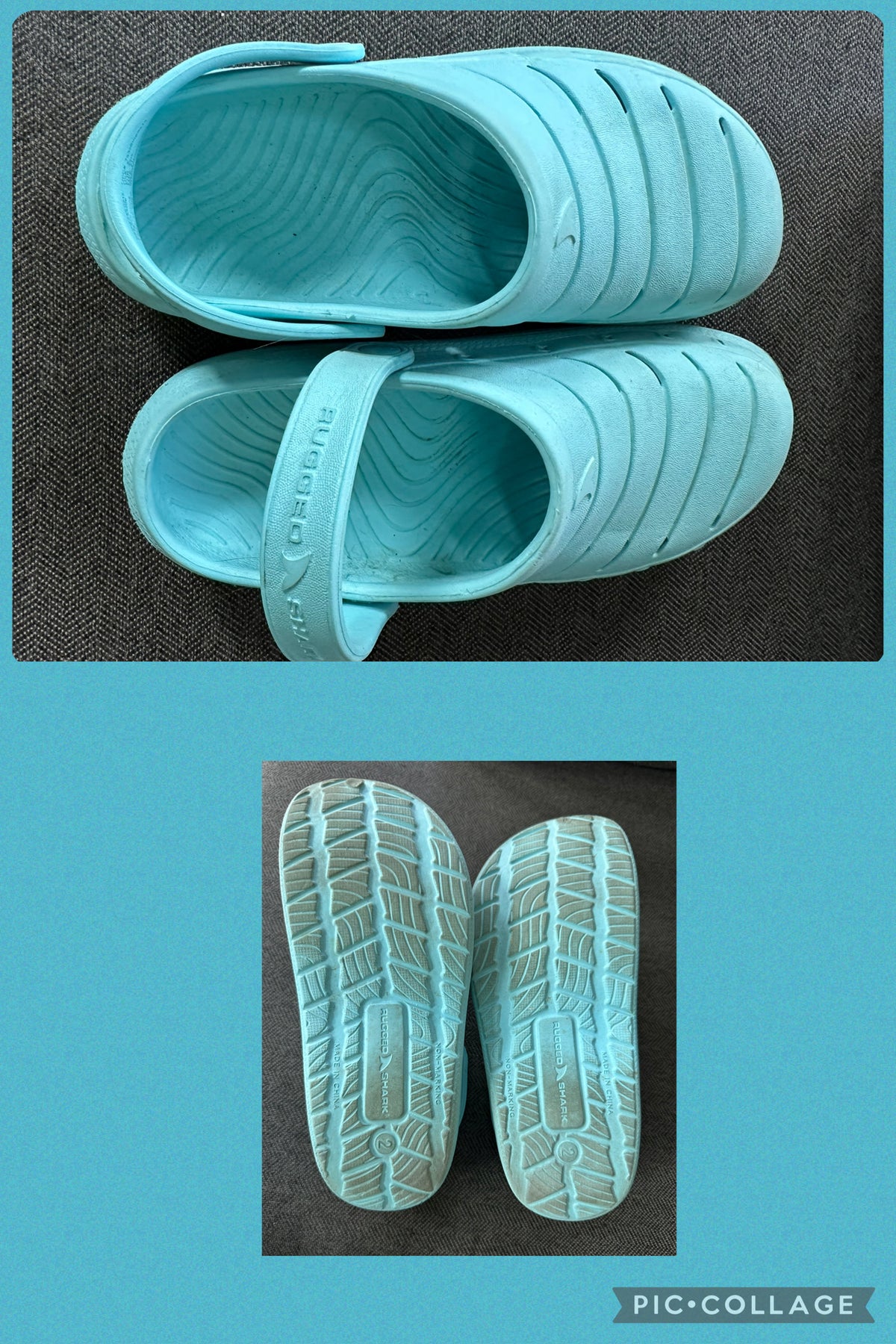 Sea blue sandal EUC Rugged Outback brand - size Shoes - Kids 2