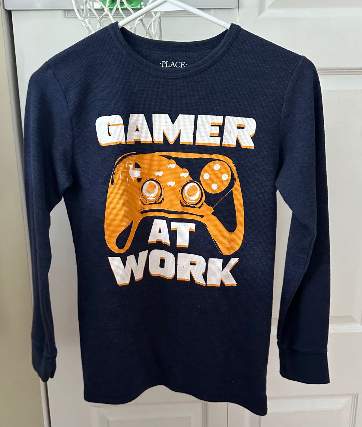 14 Gamer at work PLACE Waffle style cotton/poly - size Youth - 14 (XL)
