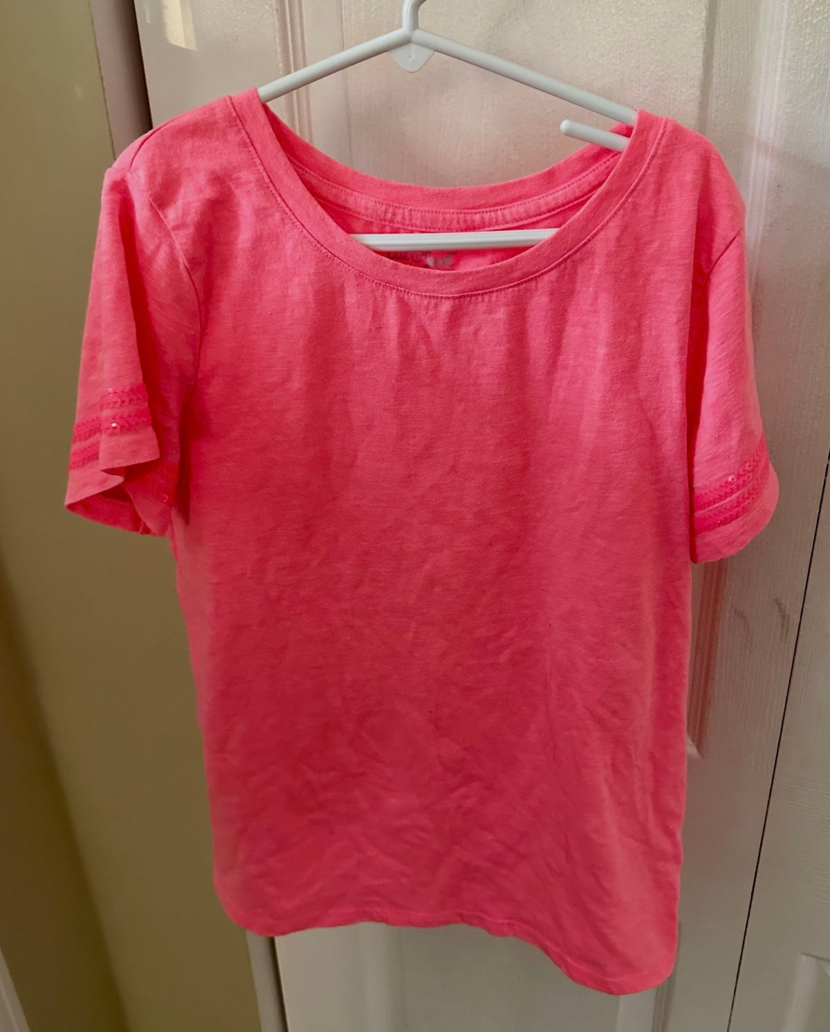 10/12 hot pink top EUC Cat & Jack worn few time - size Youth - 10 (L)