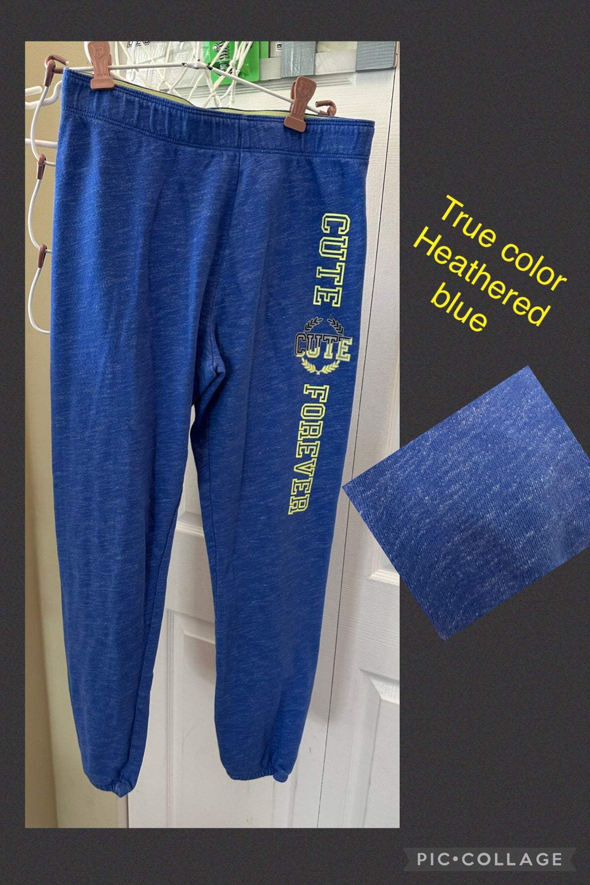 14/16 Daskins sweatpants Blue cute forever - size Youth - 14 (XL)
