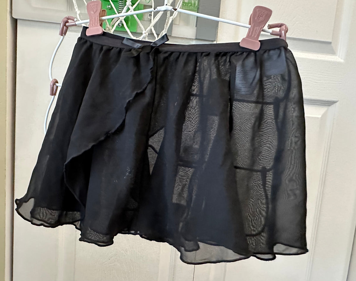 black dance ballet skirt EUC tagged 10 L - size Youth - 10 (L)