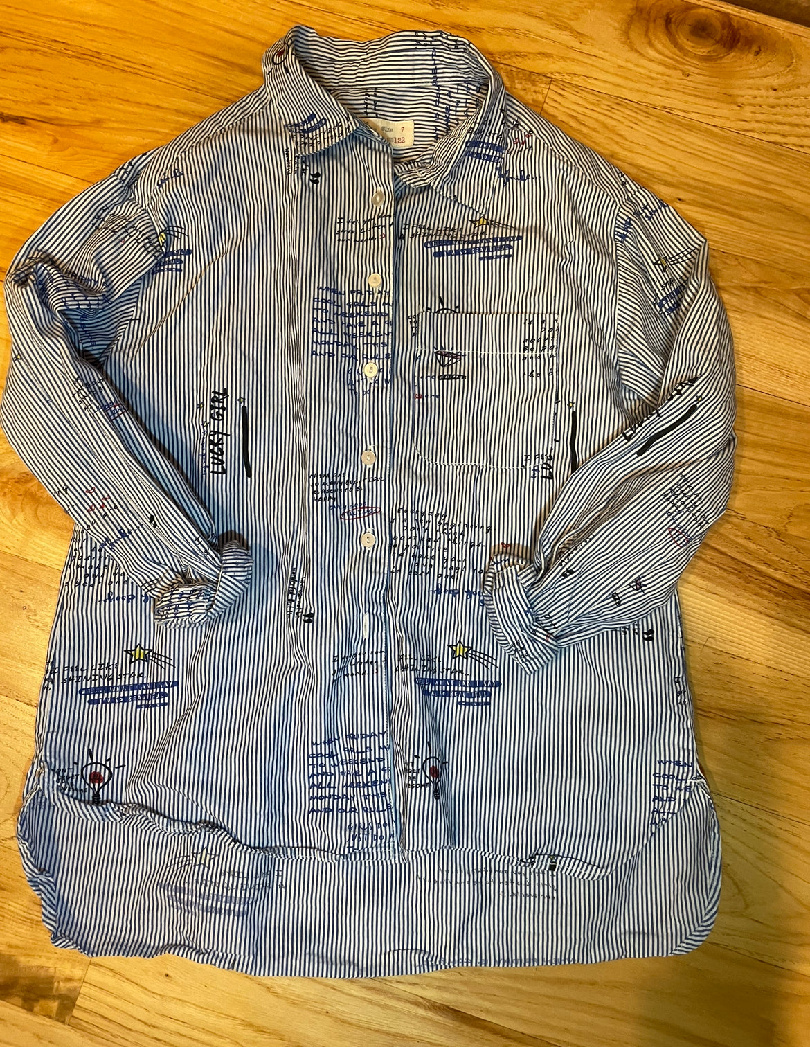 Girl's Zara Long Sleeve Button Down - Size 7 - size Youth - 7 (S)