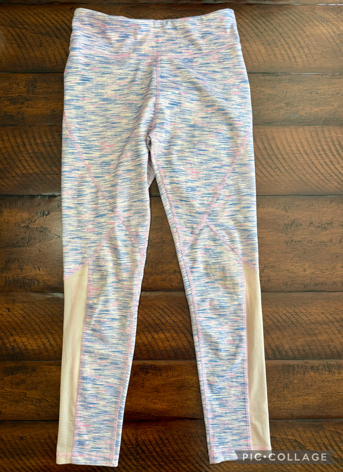 SO Active pink pants -pink/blue/white; VENTS - size Youth - 10 (L)