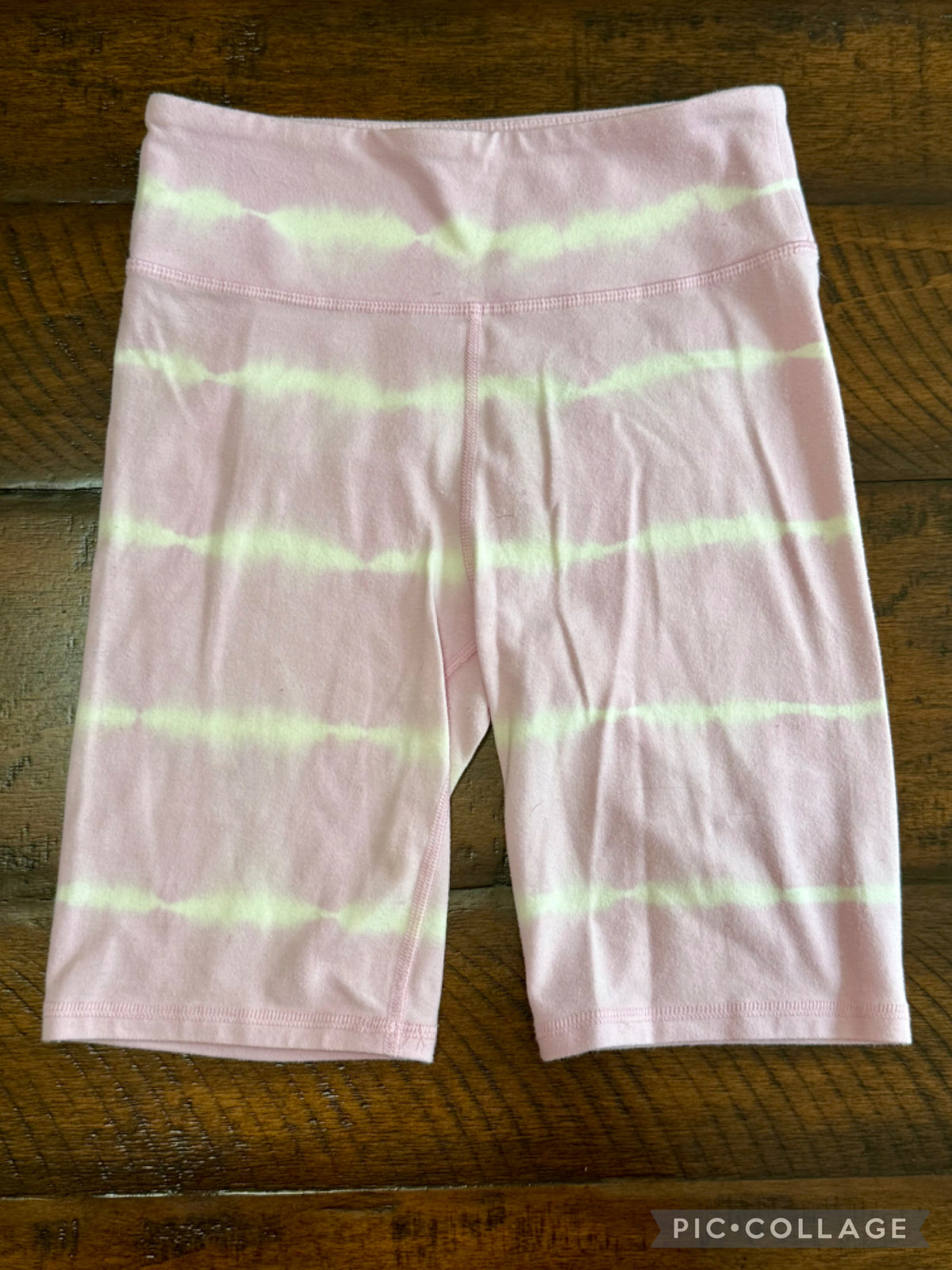 SO Active PINK shorts -pink with white stripes - size Youth - 10 (L)