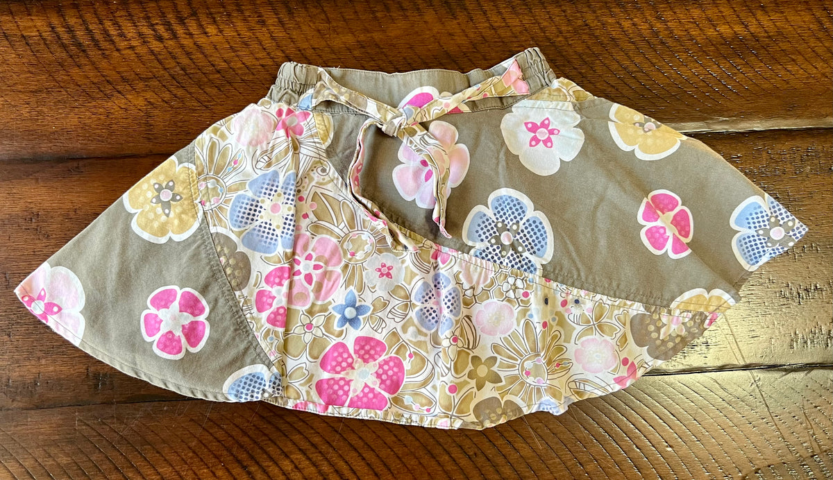 Children's Place skirt PRECIOUS! brown/flowers - size Month - 12-18 / 18M