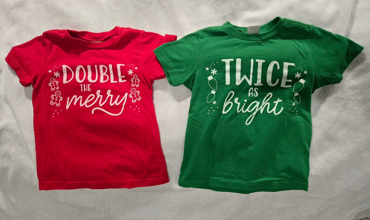 Double the Merry Twice As Bright, red/green - size Toddler - 3T